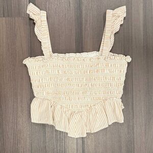 American Eagle Bella Smocked Crop Top